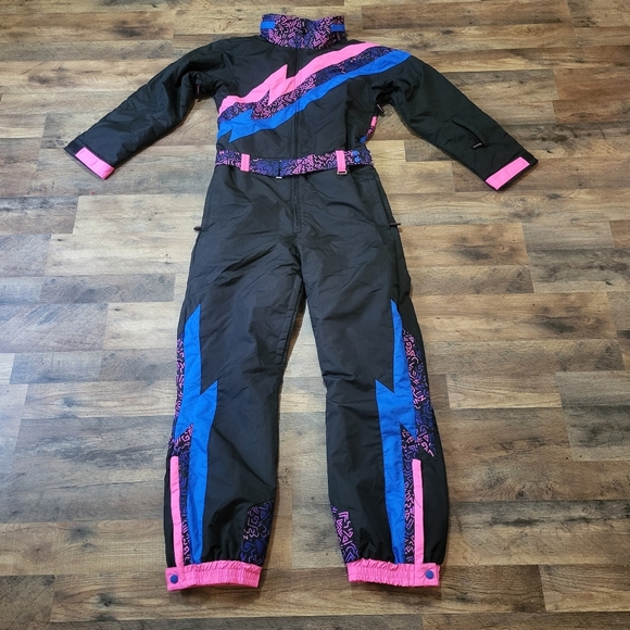 Tipsy Elves Women's Retro Insulated Waterproof One Piece Jumpsuit Size Medium - Picture 3 of 11